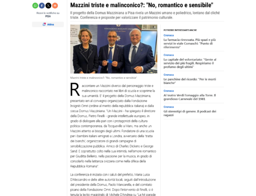 Mazzini triste e malinconico?: “No, romantico e sensibile”