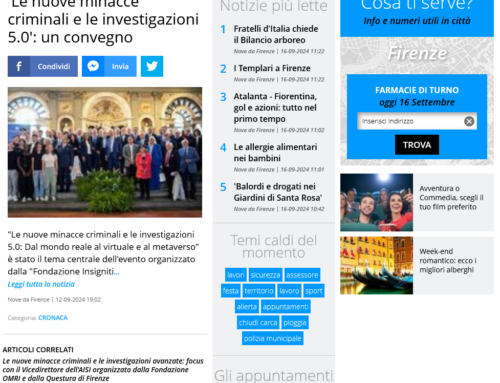 ‘Le nuove minacce criminali e le investigazioni 5.0’: un convegno