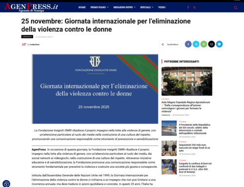 25 novembre: Giornata internazionale per l’eliminazione della violenza contro le donne